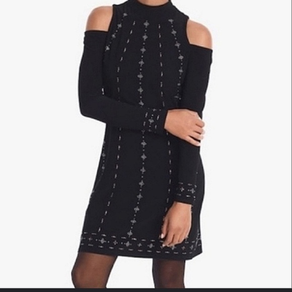 White House Black Market Cold Shoulder Dress - Picture 8 of 8